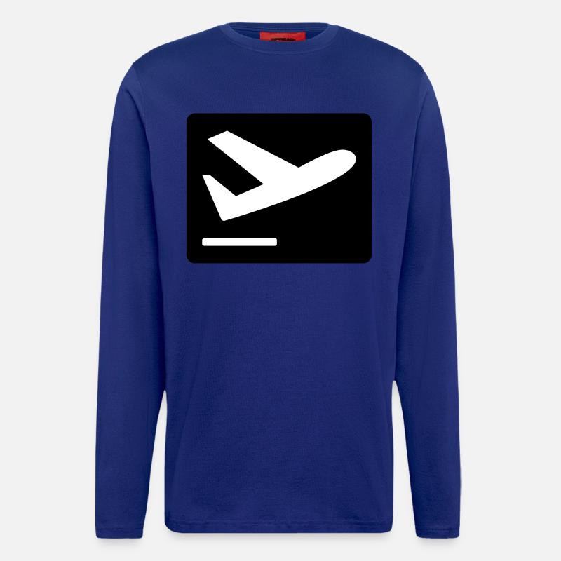 Airplane taking off - Longsleeve - made by SPREAD - Iconic Blue