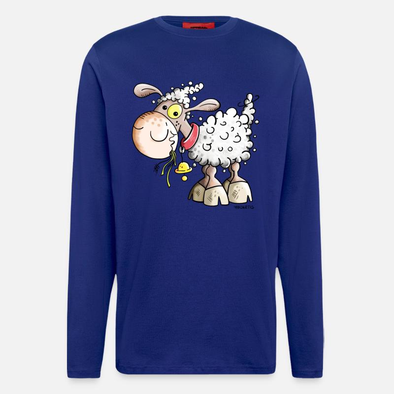 Schaf auf der Weide - Langarmshirt - made by SPREAD  - Iconic Blue