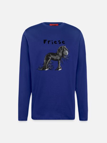 Niedliches Friesenpferd - Langarmshirt - made by SPREAD  - Iconic Blue