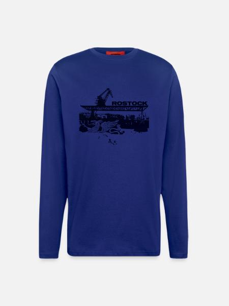 Rostock Stadthafen - Langarmshirt - made by SPREAD  - Iconic Blue