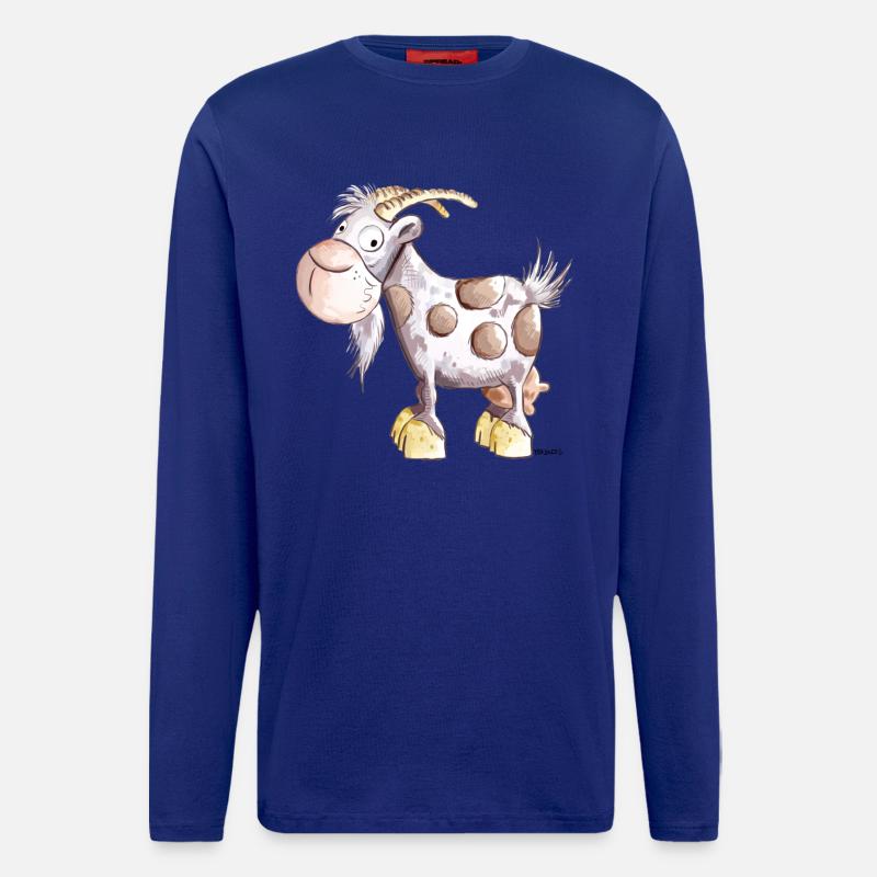 Die Ziege ist da  - Langarmshirt - made by SPREAD  - Iconic Blue