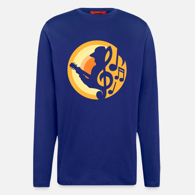 Guitariste - Manches longues bio décontracté fabriqué en UE - Iconic Blue