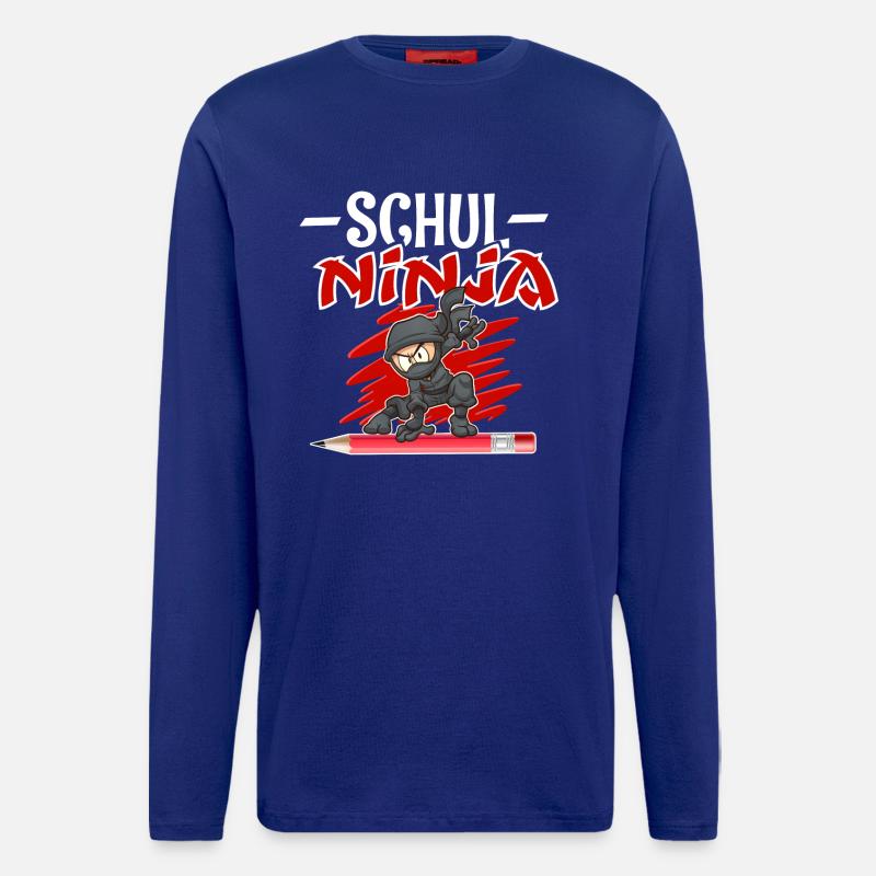 School ninja training schoolchild - Longsleeve - made by SPREAD  - Iconic Blue