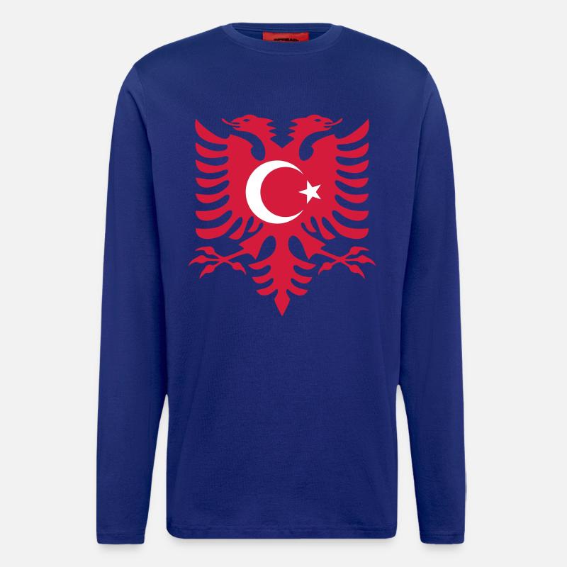 Albania Turkey flag - Longsleeve - made by SPREAD  - Iconic Blue