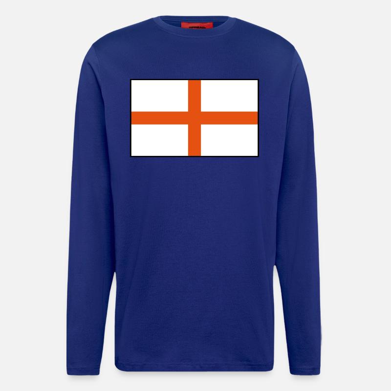 England Flagge 2 - Langarmshirt - made by SPREAD  - Iconic Blue
