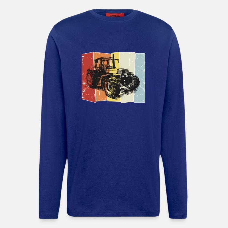 Tractor Deutz retro style - Longsleeve - made by SPREAD  - Iconic Blue
