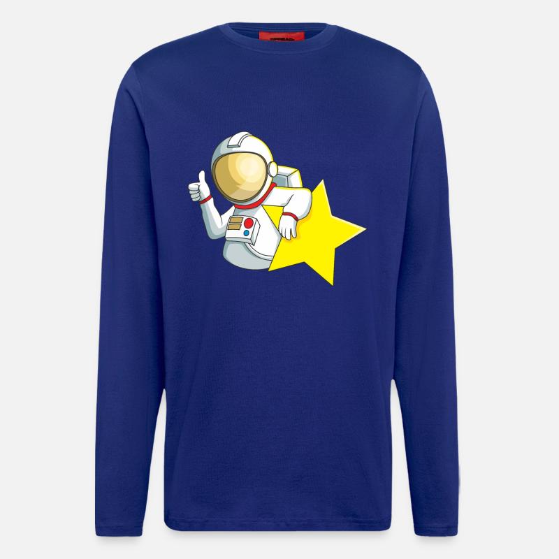 Astronauten Stern - Langarmshirt - made by SPREAD  - Iconic Blue