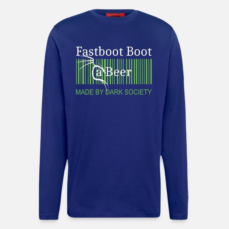 Fastboot Boot a Beer - Longsleeve - made by SPREAD  - Iconic Blue