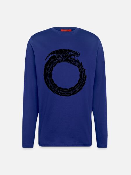 Devouring Black Dragon - Longsleeve - made by SPREAD  - Iconic Blue
