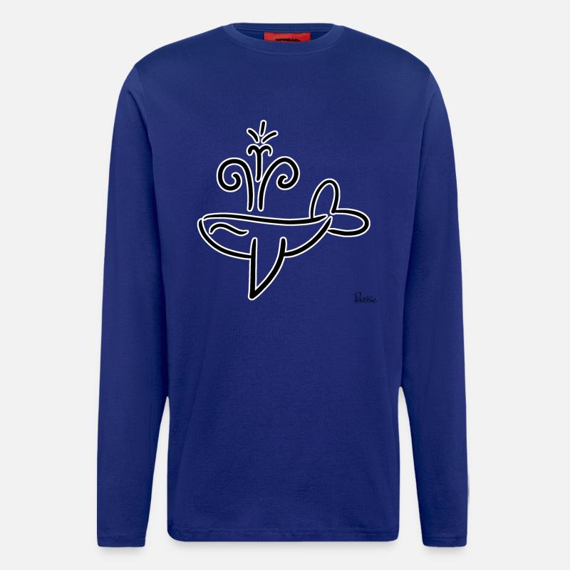 Whale! By Pousse2Bamboo ! - Longsleeve - made by SPREAD  - Iconic Blue