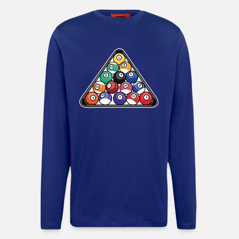 Billard Dreieck - Langarmshirt - made by SPREAD  - Iconic Blue