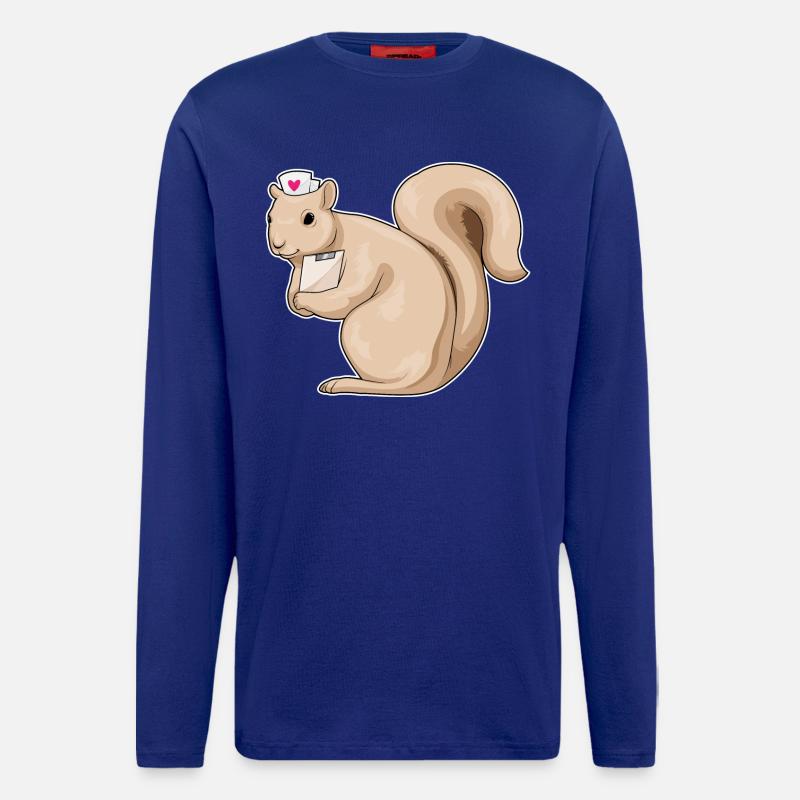 Eichhörnchen Krankenschwester Herz - Langarmshirt - made by SPREAD  - Iconic Blue