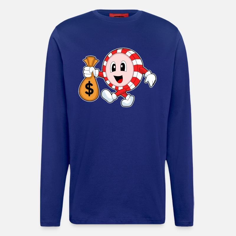 Pokerchips Poker - Langarmshirt - made by SPREAD  - Iconic Blue