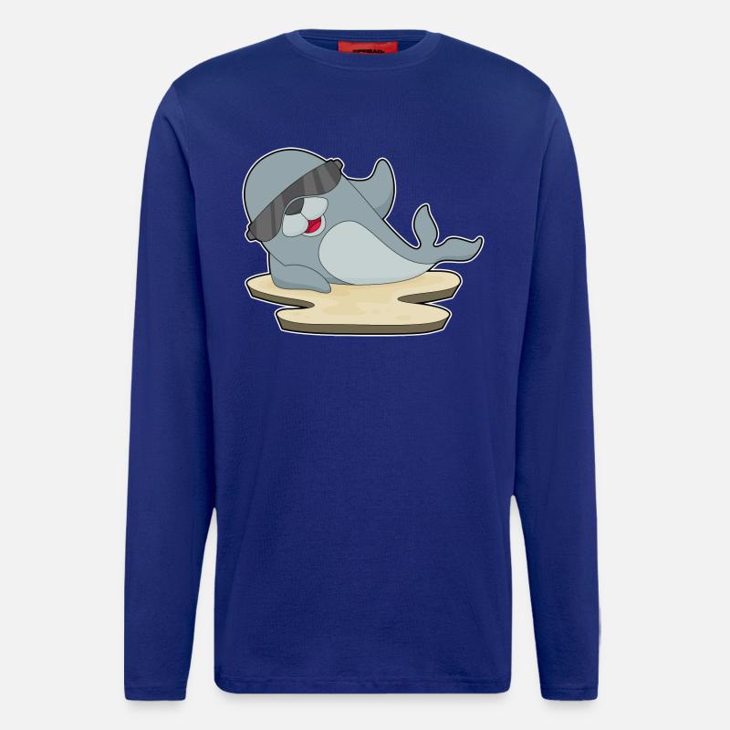 Seehund Sonnenbrille - Langarmshirt - made by SPREAD  - Iconic Blue