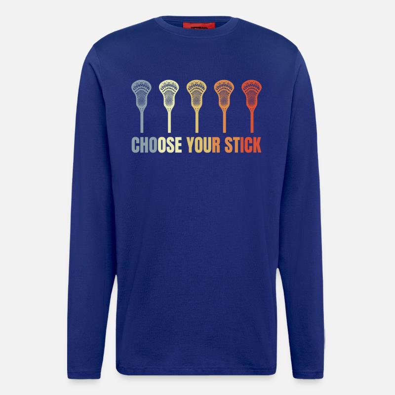 Witziger Lacrosse Spruch - Langarmshirt - made by SPREAD - Iconic Blue
