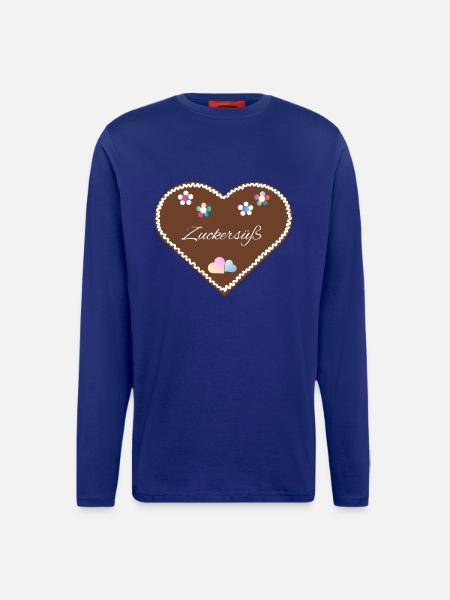 "Jahrmarkt-Liebe" - Zuckersüß - Langarmshirt - made by SPREAD - Iconic Blue