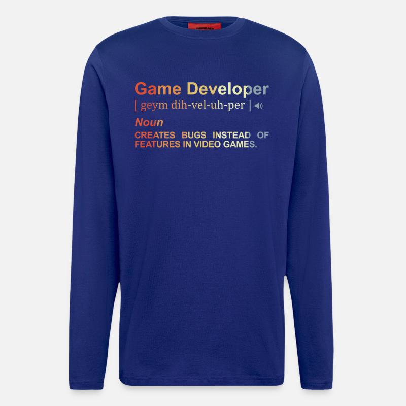 Game Developer Definition - Longsleeve - made by SPREAD  - Iconic Blue