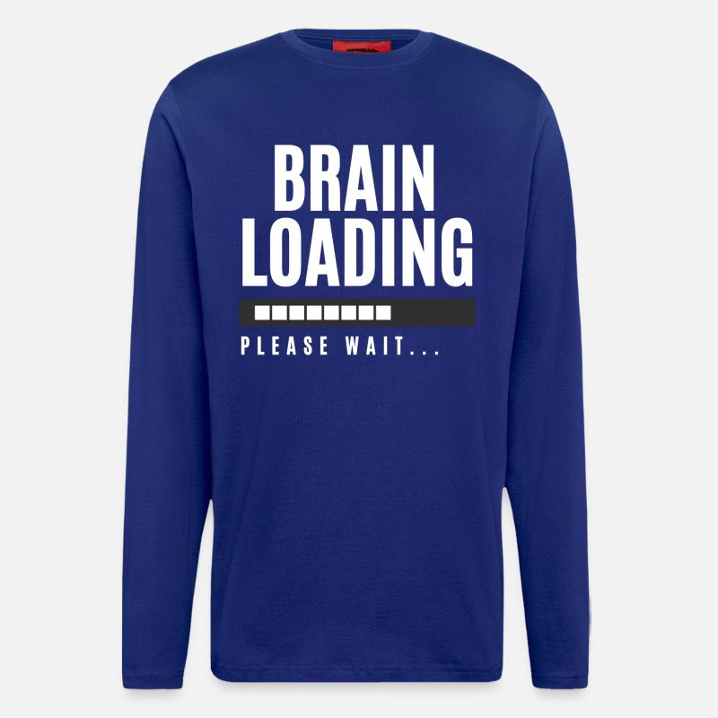 Brain Loading Please Wait - Longsleeve - made by SPREAD  - Iconic Blue