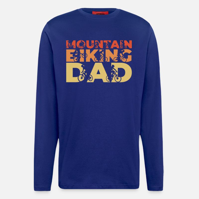 Lustiger Mountainbiker Vater - Langarmshirt - made by SPREAD  - Iconic Blue