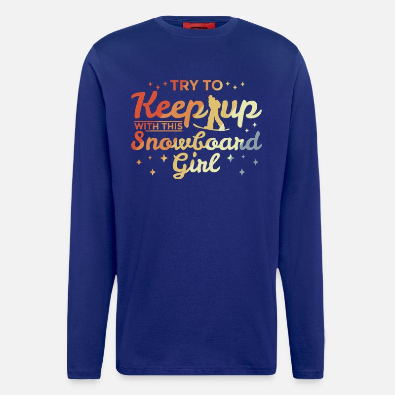 Snowboard Mädchen - Langarmshirt - made by SPREAD  - Iconic Blue