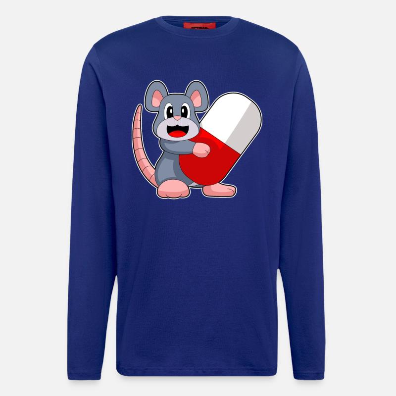 Maus Arzt Medizin - Langarmshirt - made by SPREAD  - Iconic Blue