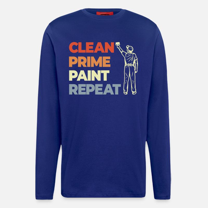 Clean Prime Paint Repeat - Langarmshirt - made by SPREAD  - Iconic Blue