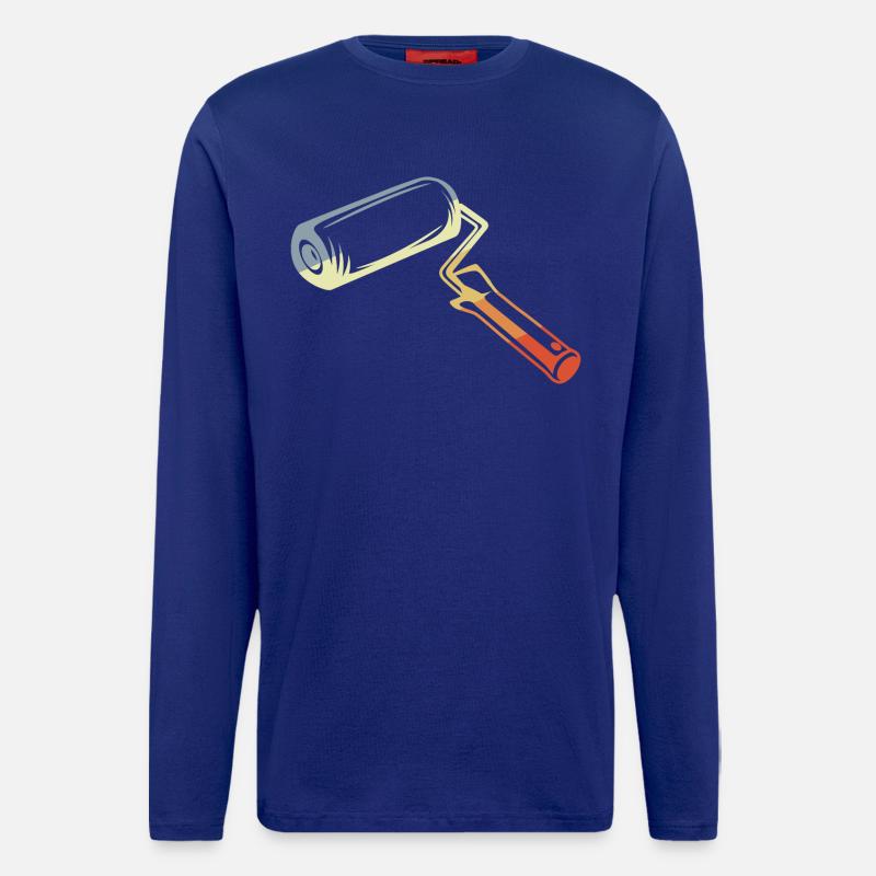 Retro Painter's Scroll Sketch - Longsleeve - made by SPREAD  - Iconic Blue