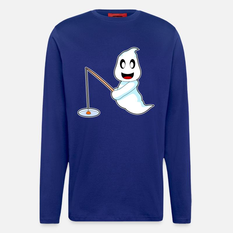 Geist Halloween Angler - Langarmshirt - made by SPREAD  - Iconic Blue