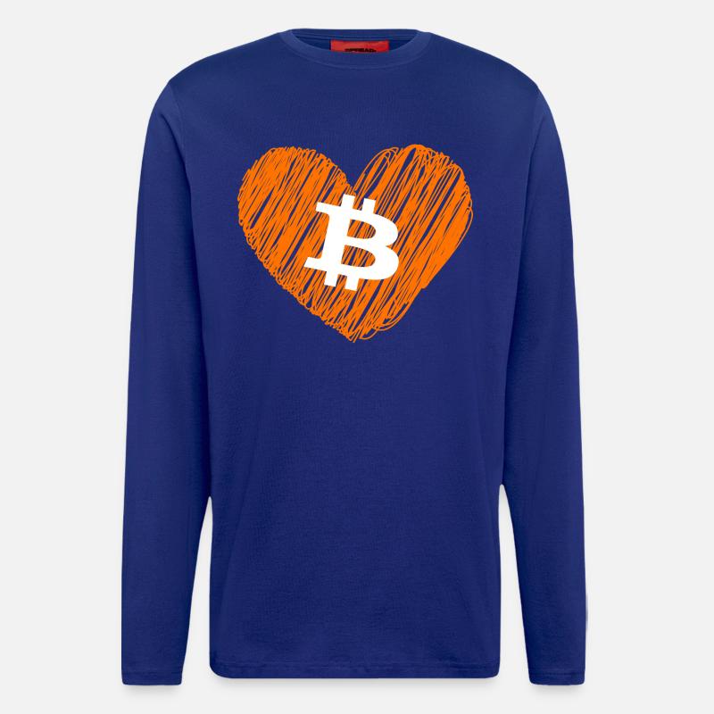 Bitcoin Crypto Cryptocurrency Splash - Langarmshirt - made by SPREAD  - Iconic Blue