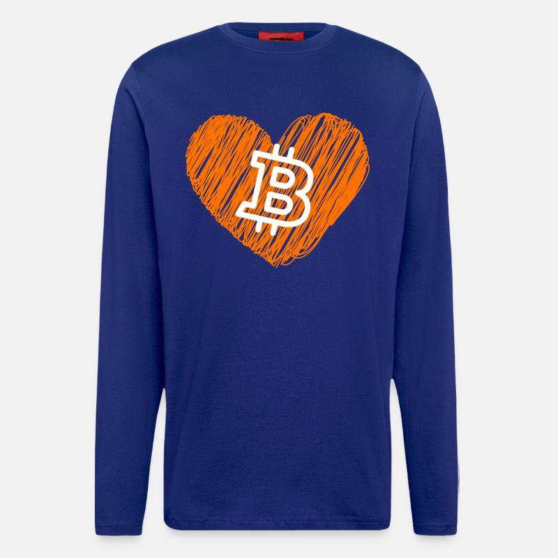 Bitcoin Crypto Cryptocurrency Splash - Longsleeve - made by SPREAD  - Iconic Blue