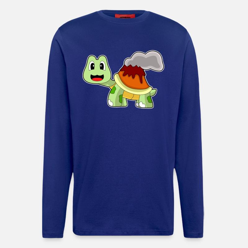 Turtle Volcano - Longsleeve - made by SPREAD - Iconic Blue