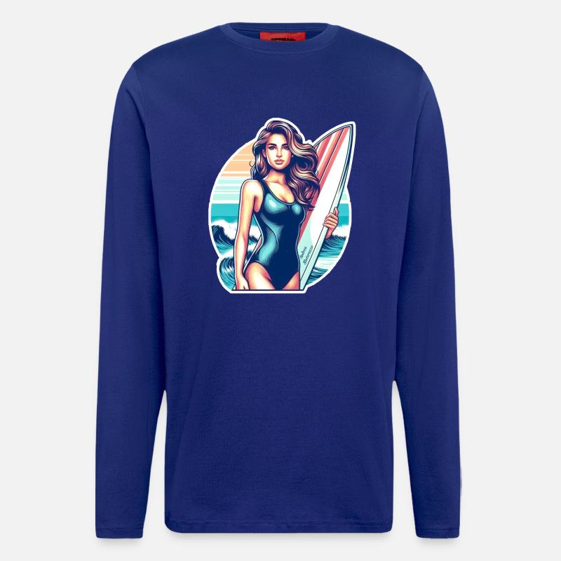 Mädchen Sport Surf 2 - Langarmshirt - made by SPREAD  - Iconic Blue