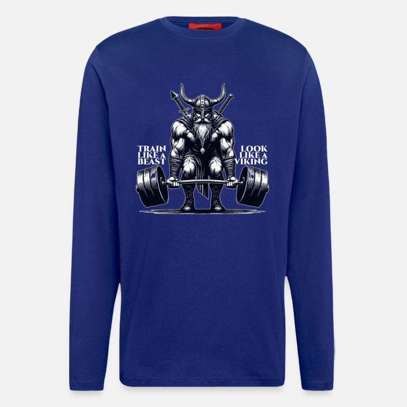 Wikinger Kreuzheben Geschenk - Langarmshirt - made by SPREAD - Iconic Blue