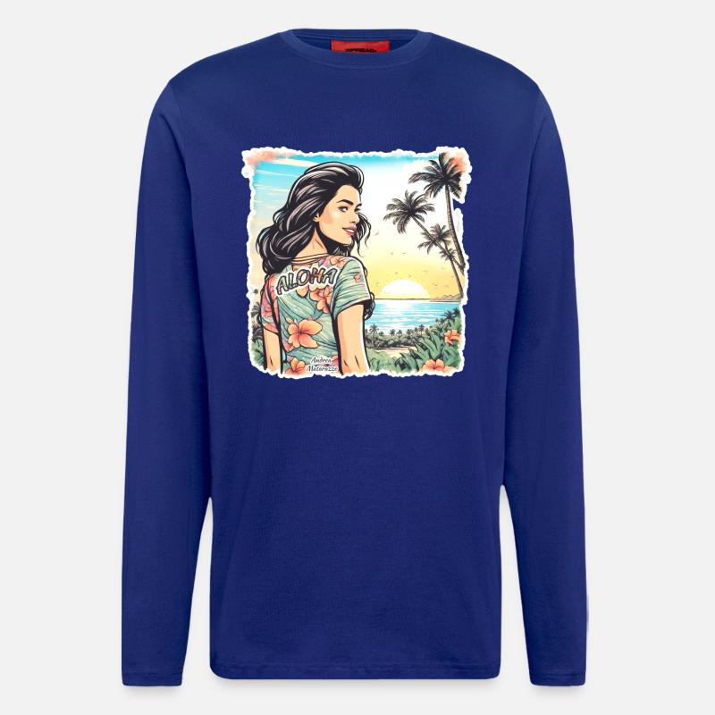 Aloha Mädchen - Langarmshirt - made by SPREAD  - Iconic Blue