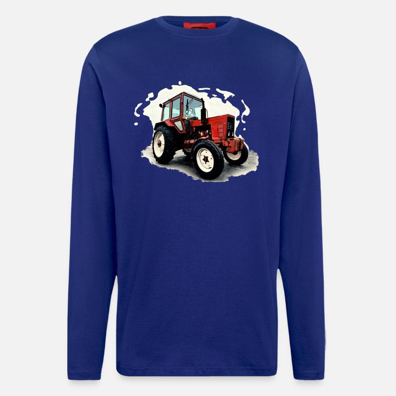 Traktor Belarus MTS 550 - Langarmshirt - made by SPREAD  - Iconic Blue