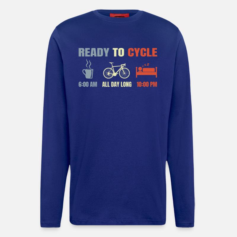 Cyclists schedule - Longsleeve - made by SPREAD  - Iconic Blue