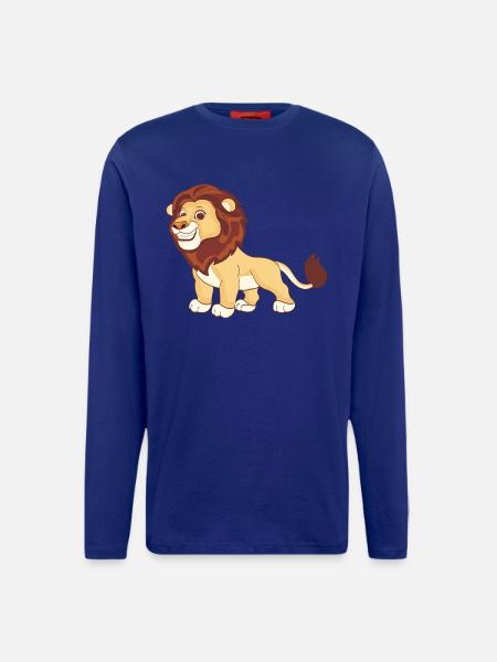 A magnificent lion - Longsleeve - made by SPREAD  - Iconic Blue