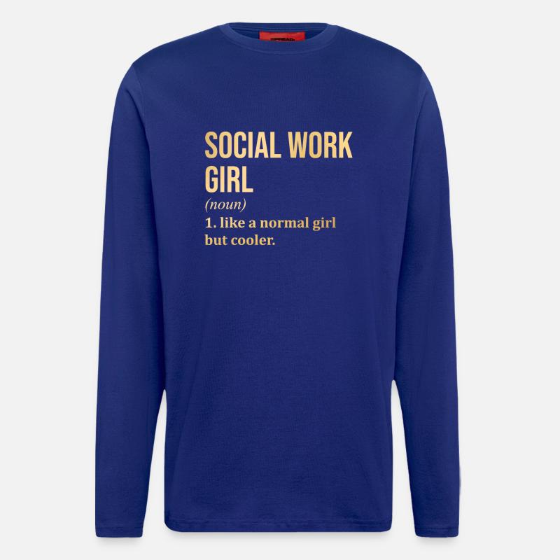 Sozialarbeit - Langarmshirt - made by SPREAD  - Iconic Blue