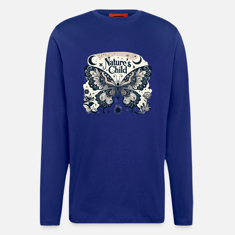Nature's Child Butterfly Pattern - Longsleeve - made by SPREAD  - Iconic Blue