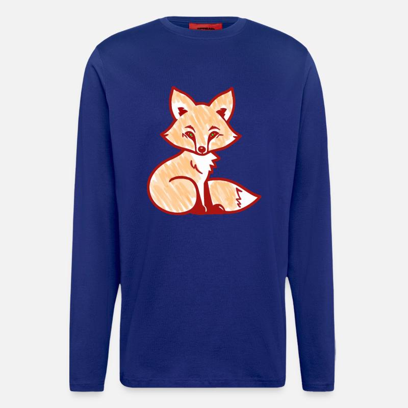 Red Fox (Red) - Longsleeve - made by SPREAD  - Iconic Blue