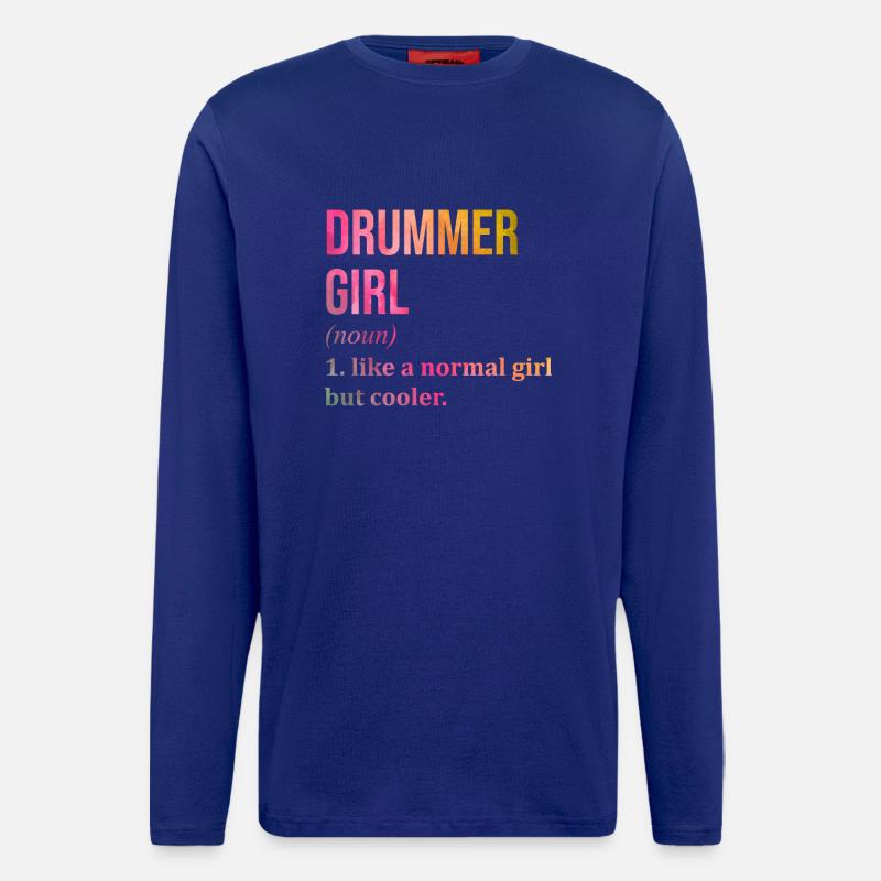 Schlagzeuger - Langarmshirt - made by SPREAD - Iconic Blue