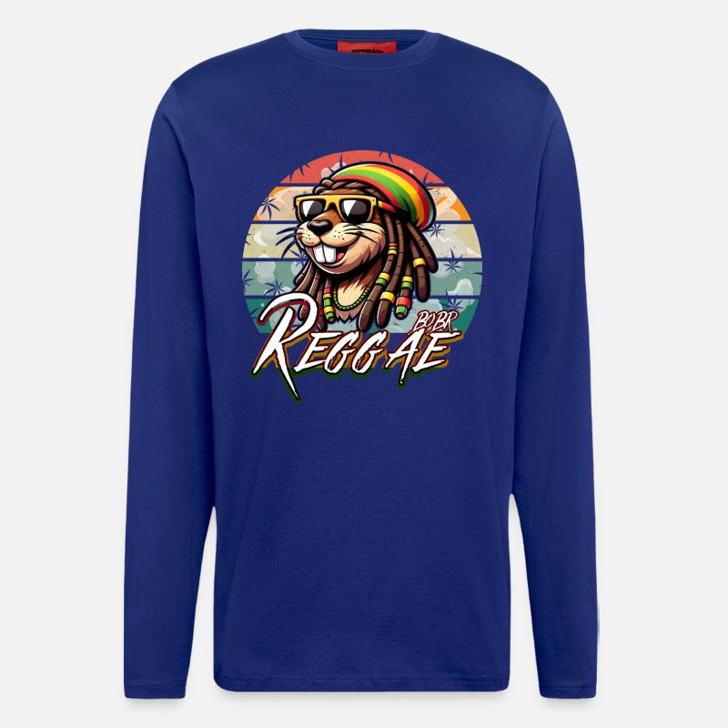 Bober Reggae - Rasta Bobr Marly - Longsleeve - made by SPREAD  - Iconic Blue