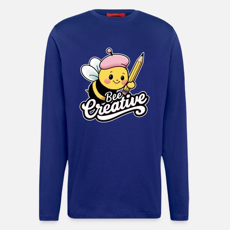 kreative Biene Bee be creative - Langarmshirt - made by SPREAD  - Iconic Blue