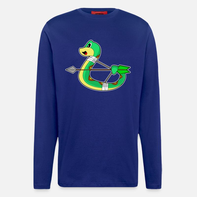 Schlange Bogenschütze Bogen - Langarmshirt - made by SPREAD  - Iconic Blue