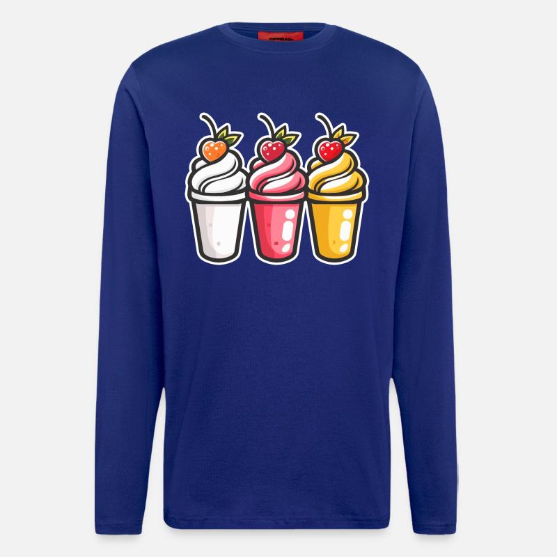 Eiscreme Becher - Langarmshirt - made by SPREAD  - Iconic Blue