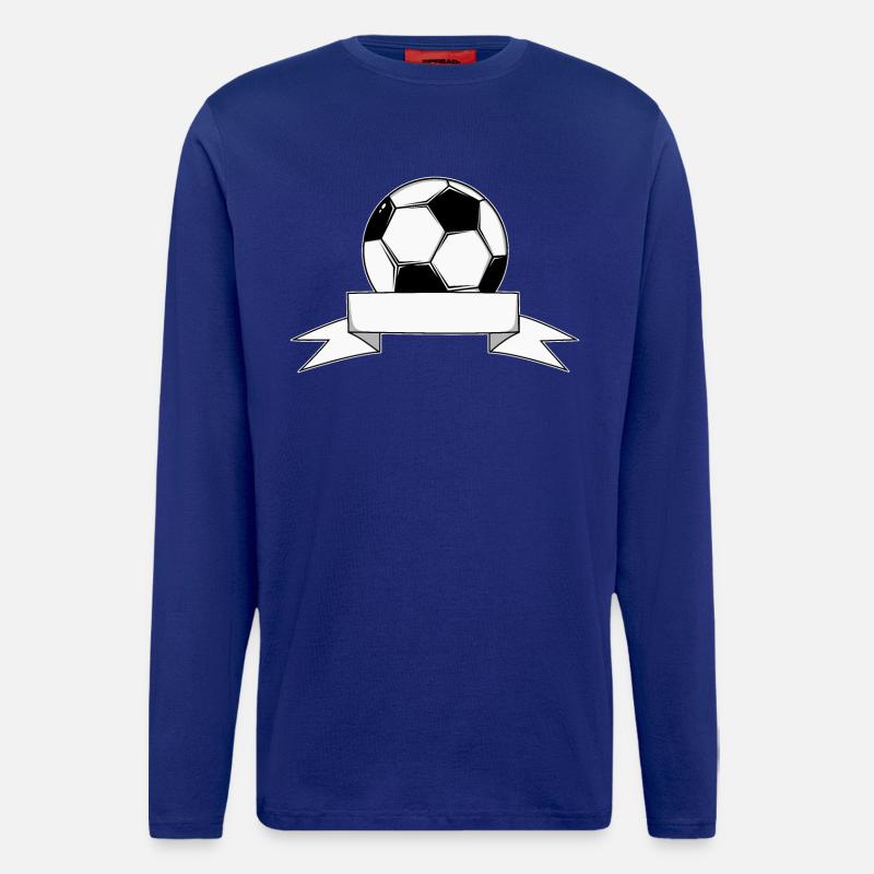 Fußball Name Bannerschleife - Langarmshirt - made by SPREAD  - Iconic Blue