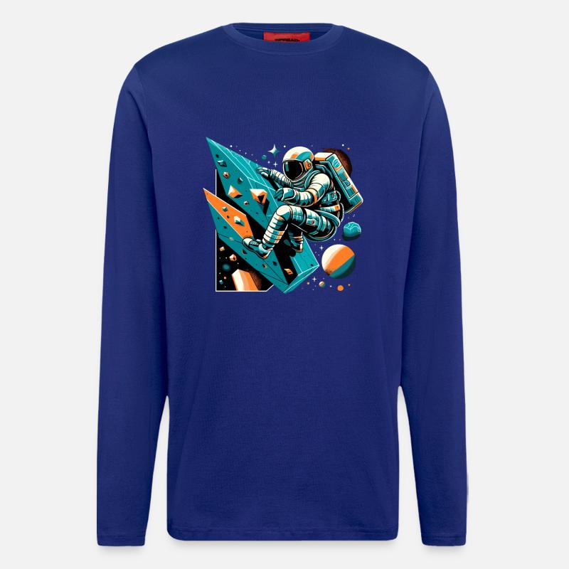 Bouldering Astronaut Gift - Longsleeve - made by SPREAD - Iconic Blue