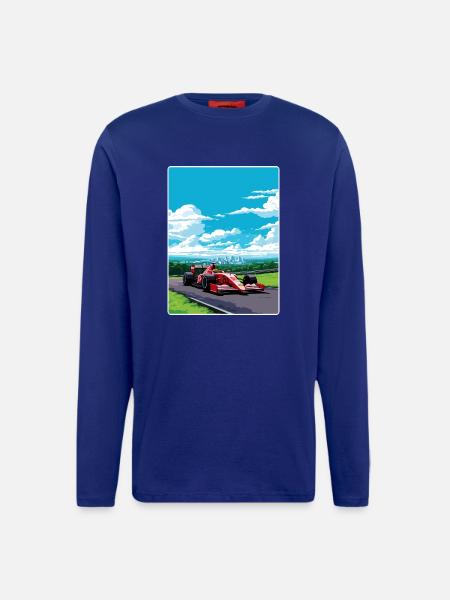Lebendiges Formel-Rennwagen-Design - Langarmshirt - made by SPREAD - Iconic Blue