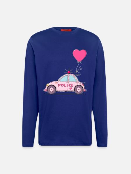 Police Heart Pink - Longsleeve - made by SPREAD - Iconic Blue