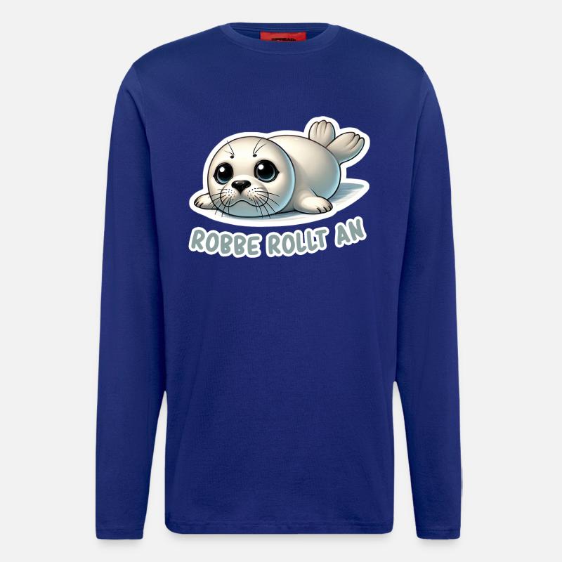 Robbe rollt an - Langarmshirt - made by SPREAD  - Iconic Blue